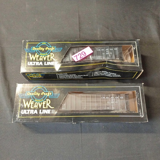 Set of 2 Coal model train cars