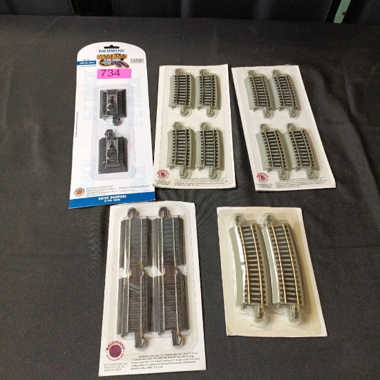 Five packs of railroad train tracks for model train collection