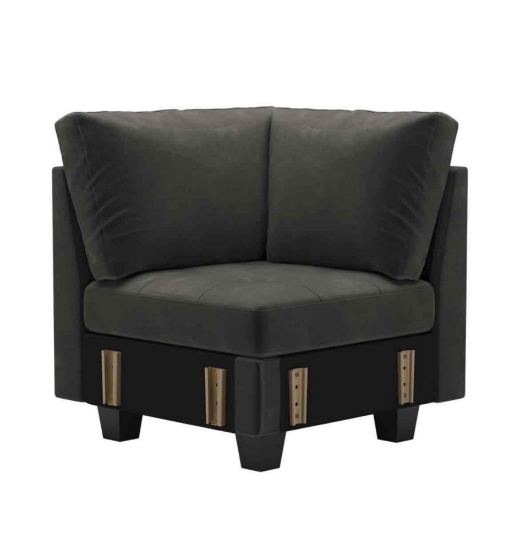 Belffin Velvet Corner Seat Module for Modular Sectional Sofa Couch