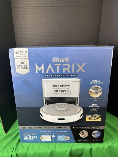 Shark Matrix Self-Emptying Robot Vacuum With 60 Day Dock Precision Home Mapping