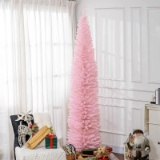 8ft Unlit Pencil Artificial Christmas Tree - pink