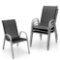 Outdoor Stackable Chairs Set of 4 Patio Chairs