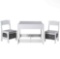 Costway Kids Table Chairs Set With Storage Boxes Blackboard Whiteboard Drawing