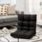 Costway Adjustable 14-Position Floor Chair Folding Lazy Sofa Lounge Chair Black #HW66636DK