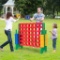 Costway Jumbo 4-to-Score Giant Game Set with 42 Jumbo Rings and Quick-Release Slider