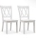 Wood Dining Chairs Set of 2 Cream