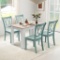 Modern 5 PCS Dining Set Rectangle Table & 4 Rubber Wood Chairs