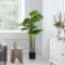 4 Ft Artificial Monstera Tree w/ Cement Filled Pot #HZ10099