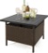 LUARANE Rattan Umbrella Side Table - Brown