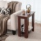 Hivvago 2-Tier Modern Compact End Table with Storage Shelf-Brown JV10906BN-1