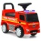 Costway 1 Seater Fire Department Push/Pull Ride On Toy - Red