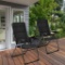 Costway 2PCS Patio Folding Chairs - Black OP70271BK-2