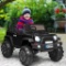 Costway 12V Kids Ride On Truck RC Car w/ LED Lights - Black
