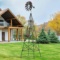 8ft Ornamental Windmill, All-Weather - Gray