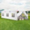 10x30ft Outdoor Gazebo Canopy with 8 Removable Sidewalls for Events/Gatherings - White