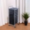 Costway 10 Drawer Rolling Storage Cart Scrapbook Office School Organizer - Black