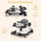 Costway 4-in-1 Baby Walker Foldable Activity Push Walker Adjustable White/black