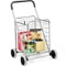 Portable Folding Shopping Cart Utility for Grocery Laundry - Silver