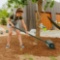 Hivvago 18 Inch Manual Lawn Aerator with Detachable Handle