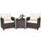 Costway 3 Pieces Patio Rattan Furniture Set