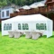 Costway 10 x 20 Feet 6 Sidewalls Canopy Tent - White
