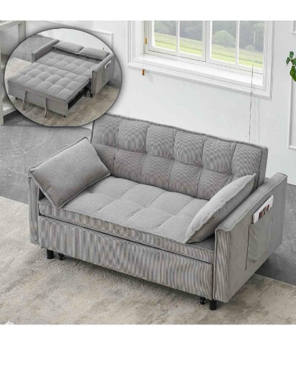 Wakefit 3 in 1 Convertible Sleeper Sofa Bed, Futon Couches for Living ...