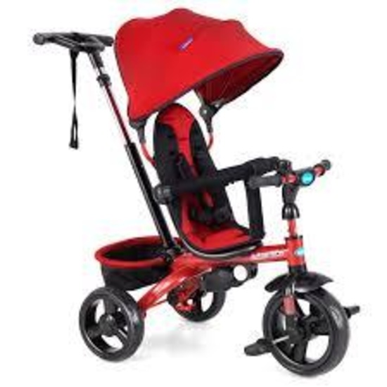 INFANS 4 in 1 Stroll Trike With Adjustable Push Handle - Red