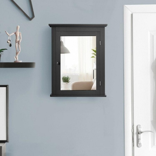 Bathroom Mirror Cabinet, Adjustable Storage