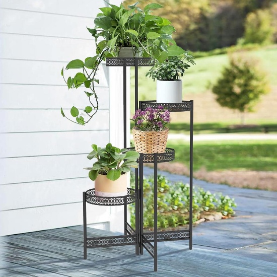 Indoor/Outdoor Tall Flower Pot Holder Display Rack