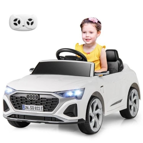 12V Battery Kids Licensed Audi SQ8 Ride on Car Toy - White #TQ10315US-WH