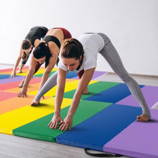 PU Leather Tri-Folding Gymnastics Tumbling Mat JS10038