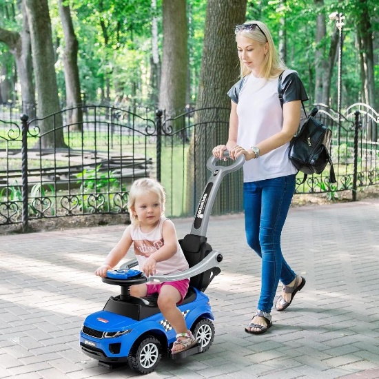 OLAKIDS 4 in 1 Ride on Push Car - blue