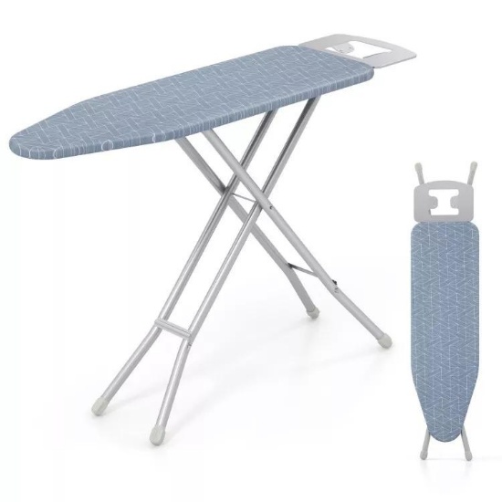Folding Portable Ironing Board Table With 7 Level Height Adjustments 48" x 13.5" - Gray