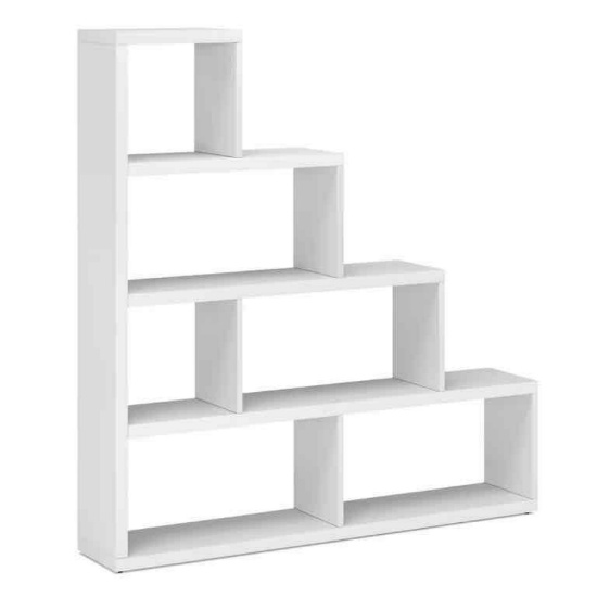 Costway 6 Cubes Ladder Shelf Freestanding Corner Bookshelf