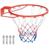 Costway 15 Inch Basketball Rim Replacement w/ Net SP37875BK