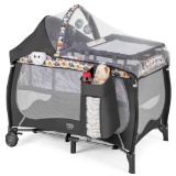 4 in 1 Pack and Play, Portable Baby Playard with Bassinet