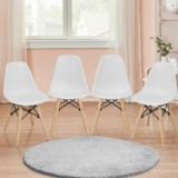 4 PCS Children Chair Set Medieval Style Dining Chairs with Wood Legs - 14.5