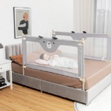 HONEY JOY Bed Rail for Toddlers, 57-in Extra Long - Grey