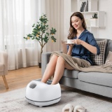 Costway Steam Foot Spa Massager Foot Bath Massager With 3 Heating Levels - White