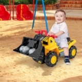 Kids Ride On Bulldozer Toy Play Truck with Adjustable Bucket Aged 3+ Years Old - Yellow