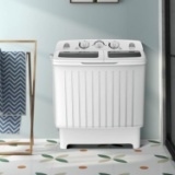 20 lbs Portable Washing Machine with Built-in Gravity Drain- Gray
