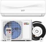 COSTWAY 12,000BTU Mini Split Air Conditioner& Heater 17 SEER2 208-230V Wall-Mounted Ductless 750SqFt