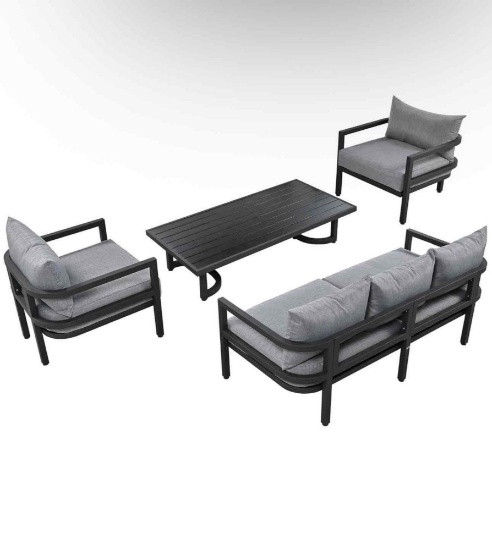 Modern Outdoor Patio Furniture Set Multi-Person Outdoor Steel Sofa Set ...