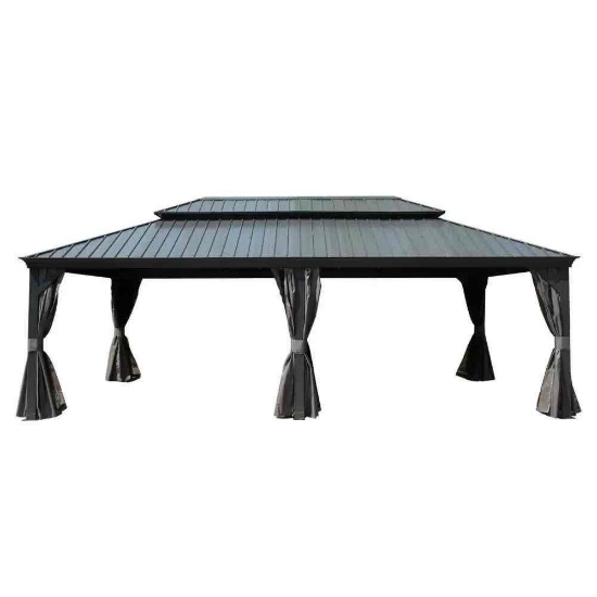 12*20 ft Double roof hard top gazebo