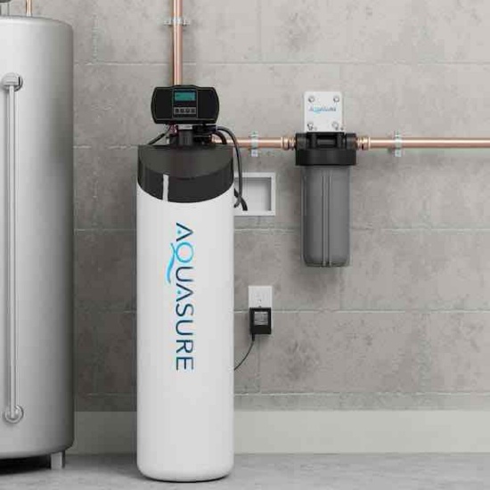 One 32,000 Grain Whole House Water Softener with Triple Purpose Pre-Filter