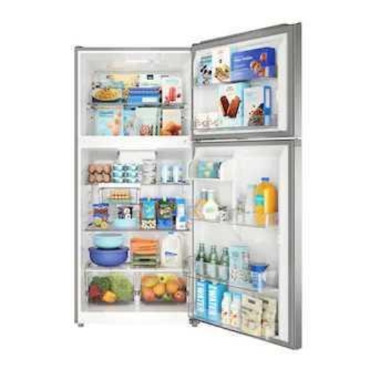 Midea Fingerprint Resistant 20.5-cu ft Standard-Depth 30-in Wide Top-Freezer Refrigerator