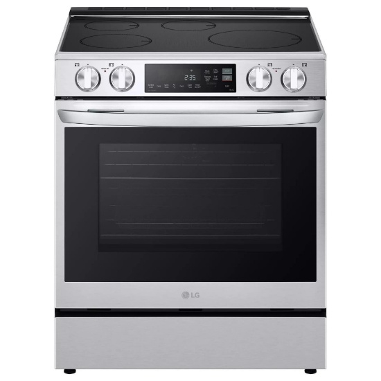LG 30 In. 6.3 Cu. Ft. Smart 4-Element Induction Slide-In Range Stainless Steel