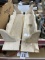 2 wooden shelves