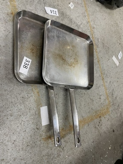 2 T304 Stainless Skillets