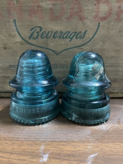 Lot of 2 Hemingray Insulators